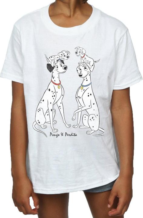 Immagine prodotto 101 Dalmatians Pongo And Perdita Maglietta Ragazze (140, 146)