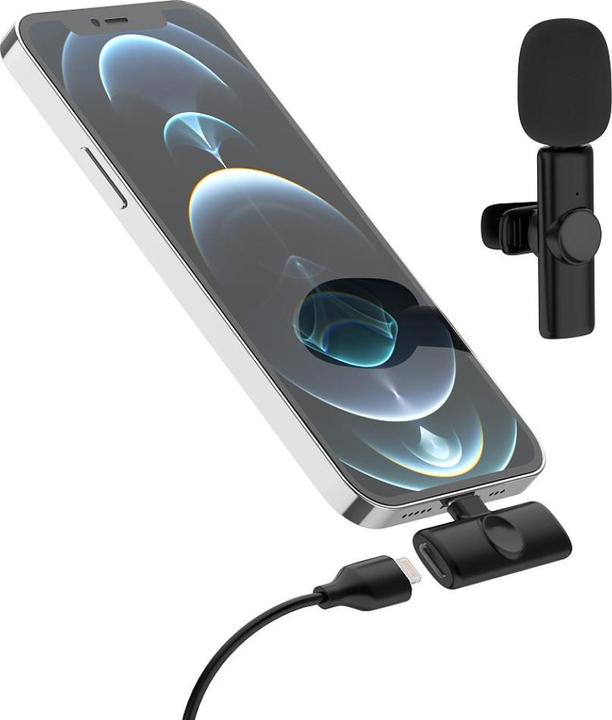 Actual product image Apfelkiste 360° lavalier microphone with Lightning - wireless set for mobile/tablet (3 pcs.)