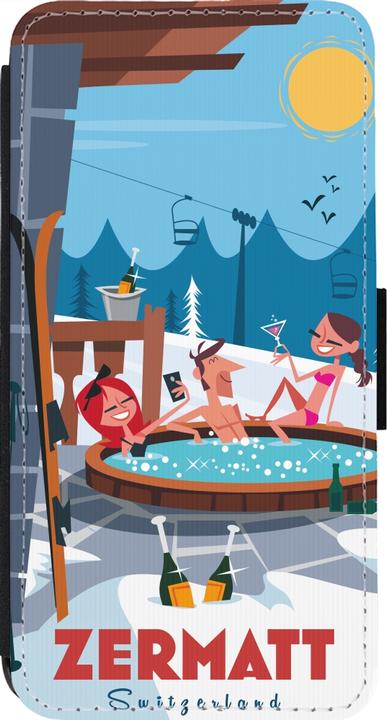 Produktbild PhoneLook Hülle Wallet schwarz Zermatt Mountain Jacuzzi (Apple iPhone 14 Pro)