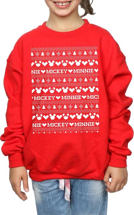 Immagine prodotto Disney Mickey And Minnie Christmas Fair Isle Felpa Ragazze (128)