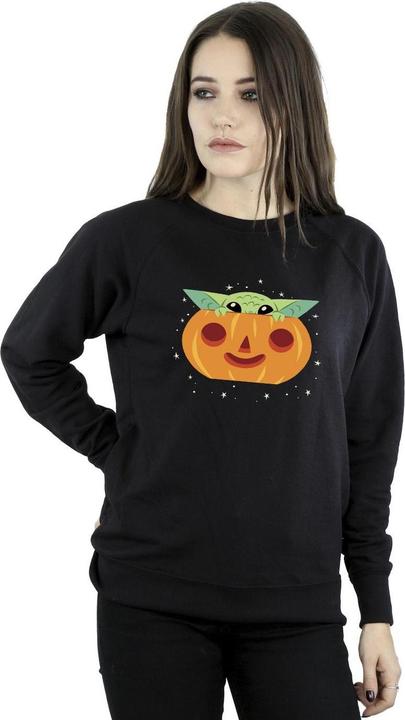 Actual product image Star Wars Womens/Ladies The Mandalorian Grogu Pumpkin Sweatshirt (L)