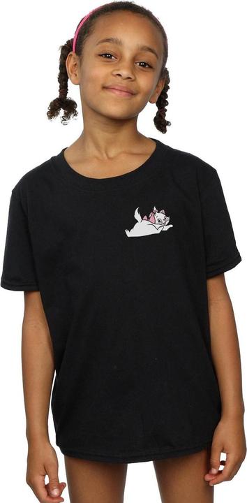Actual product image Disney Girls Aristocats Marie Sweet Backside Breast Print Cotton T-Shirt (140, 146)
