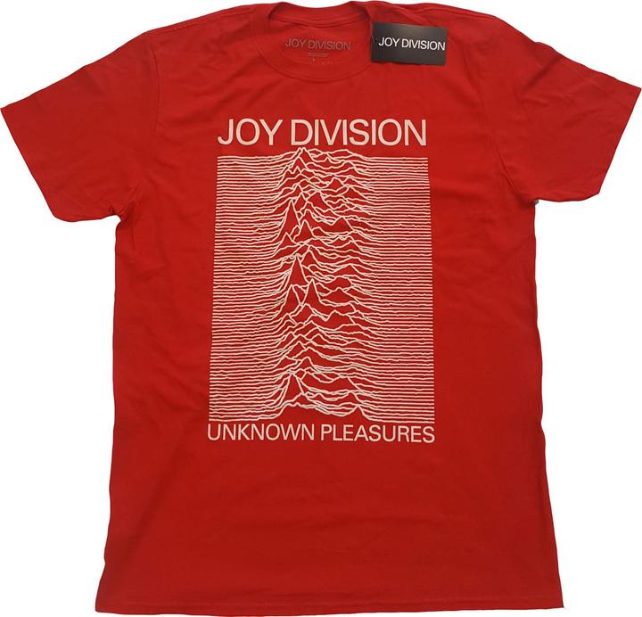 Produktbild Joy Division Unknown Pleasures White On Red (M)