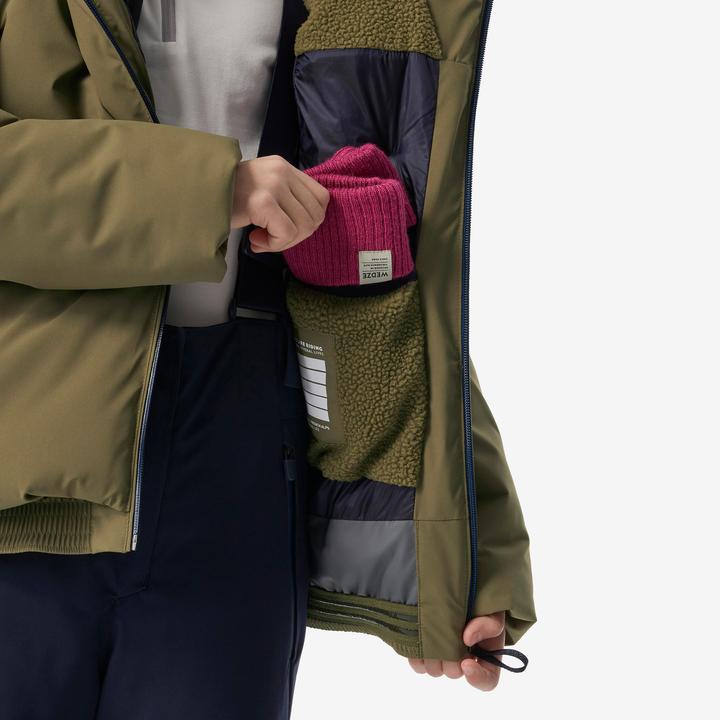 Produktbild Wedze Skijacke Kinder wattiert warm wasserdicht - Piste 500 khaki (146)
