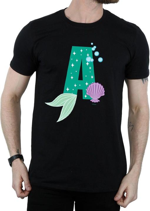 Actual product image Disney Mens Alphabet A Is For Ariel T-Shirt (L)