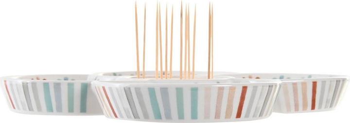Immagine prodotto DKD Home Decor Tablett für Snacks Bunt 22 x 22 x 3 cm Steingut