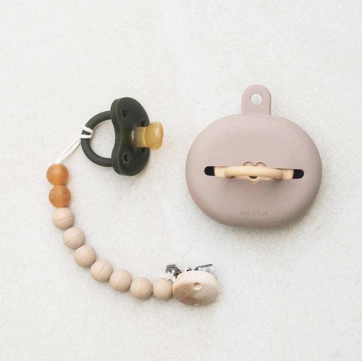 Image du produit Hevea Boîte à tétine en caoutchouc naturel, Sandy Nude (1 x)