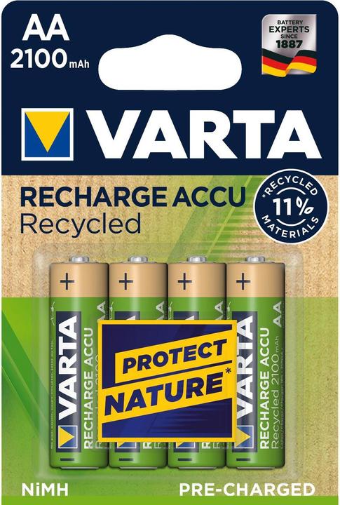 Varta Recharge Accu Recyclé (4 pcs, AA, 2100 mAh)