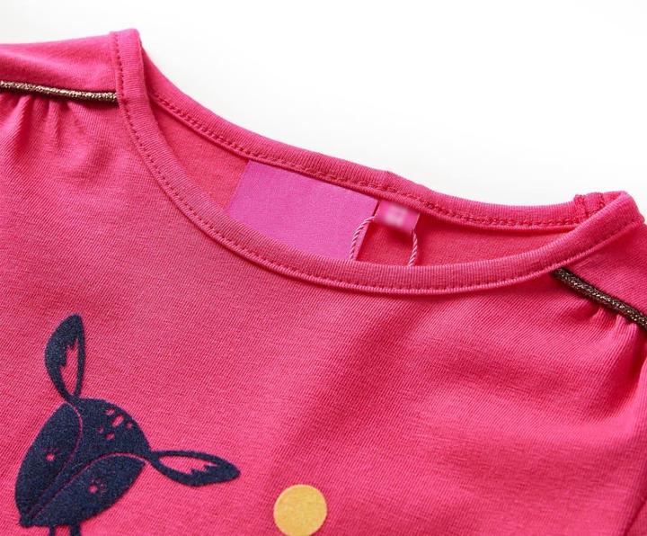 Produktbild VidaXL Kinder-Langarmshirt Knallrosa 116,Material: 95 % Baumwolle (116)