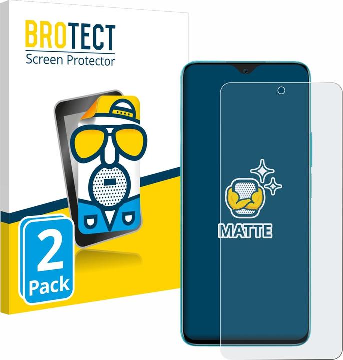 Actual product image BROTECT Anti-glare screen protector matt (2 Piece, Honor 90 Lite)
