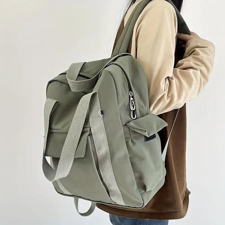 Only-Bags.Store Minimalistische Oxford Tuch Rucksack, College High School Rucksack, Mehrzweck grosse Kapazität