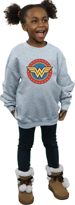 Immagine prodotto Wonder Woman Circle Logo Felpa Ragazze (140, 146)