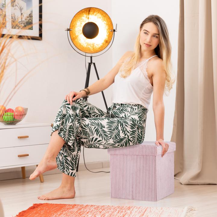 Image du produit Relaxdays Cube rangement pliable, velours