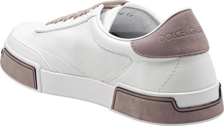 Produktbild Dolce & Gabbana portofino yatch sneakers in calfskin color white and dove grey (41)