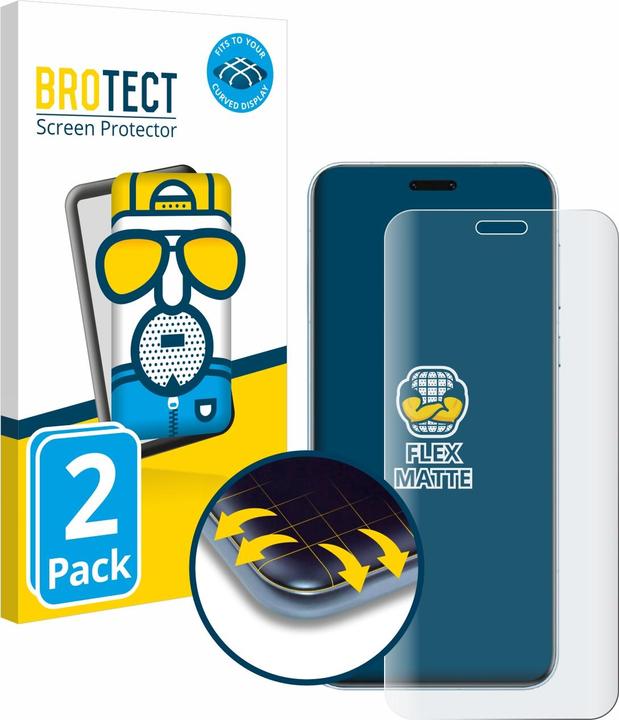 Produktbild BROTECT Fullscreen Schutzfolie Displayschutz Folie Matt Entspiegelungsfolie (2 Stück, ZTE Nubia Red Magic 7 Pro)