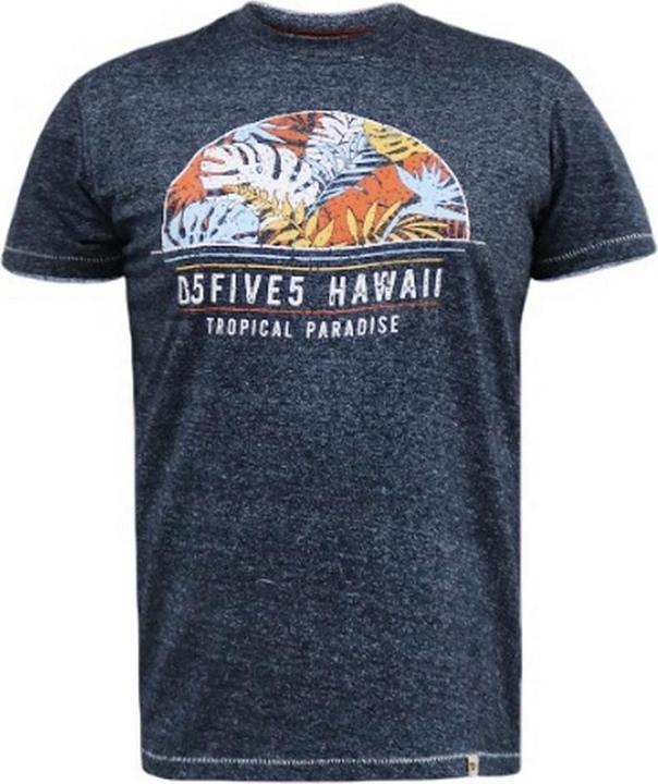 Actual product image DUKE Mens D555 Upton Hawaii Leaf Print Kingsize T-Shirt (XXL)