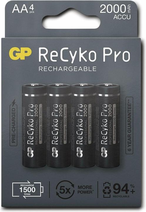 Actual product image GP Batteries ReCyko Pro (4 pcs., AA, 2000 mAh)