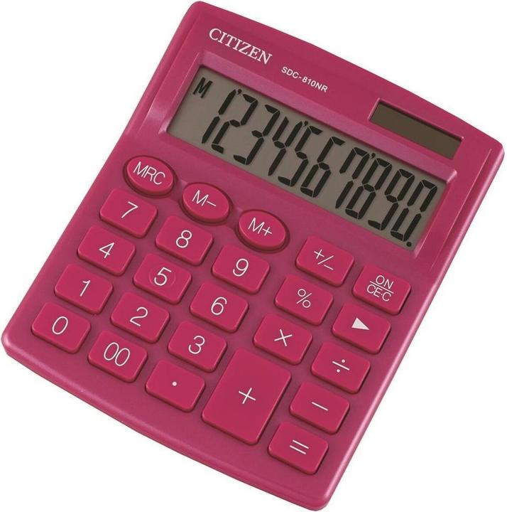 Citizen calculator calculator SDC810NRPKE, pink, desktop, 10 seats, dual power (Batterien)