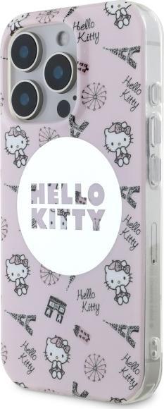 Image du produit Hello Kitty HKHMP16LHAOPP iPhone 16 Pro 6,3" różowy/pink hardcase IML All Over Paris Magsafe (Apple iPhone 16 Pro)