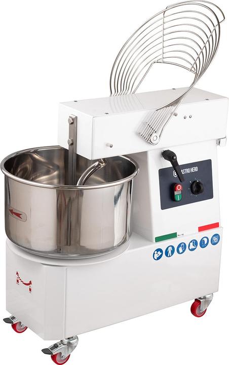 Produktbild Gastro Hero Spiral-Teigknetmaschine PROFI V mit Rollen - variabler Kopf (750 W)