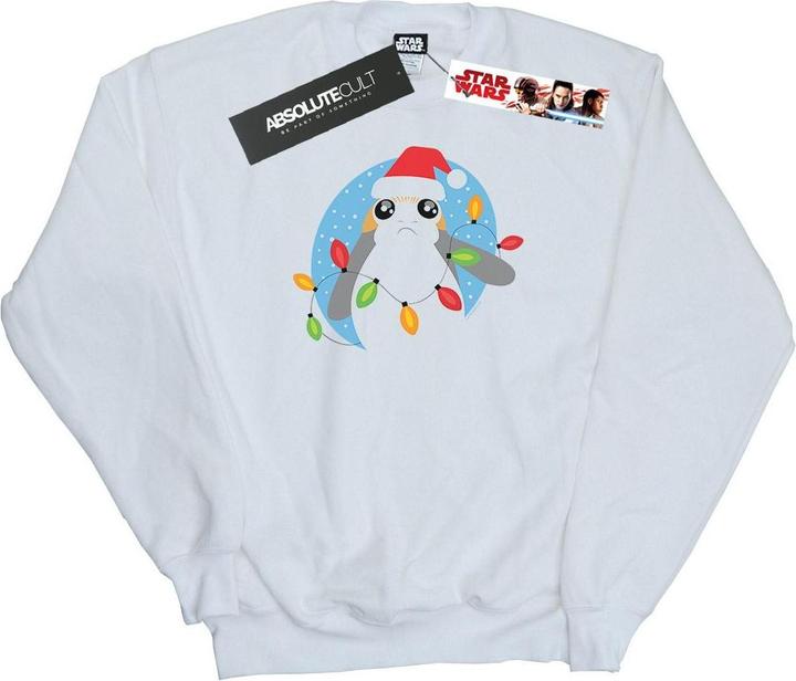 Star Wars The Last Jedi Porg Christmas Lights Sweatshirt (L)