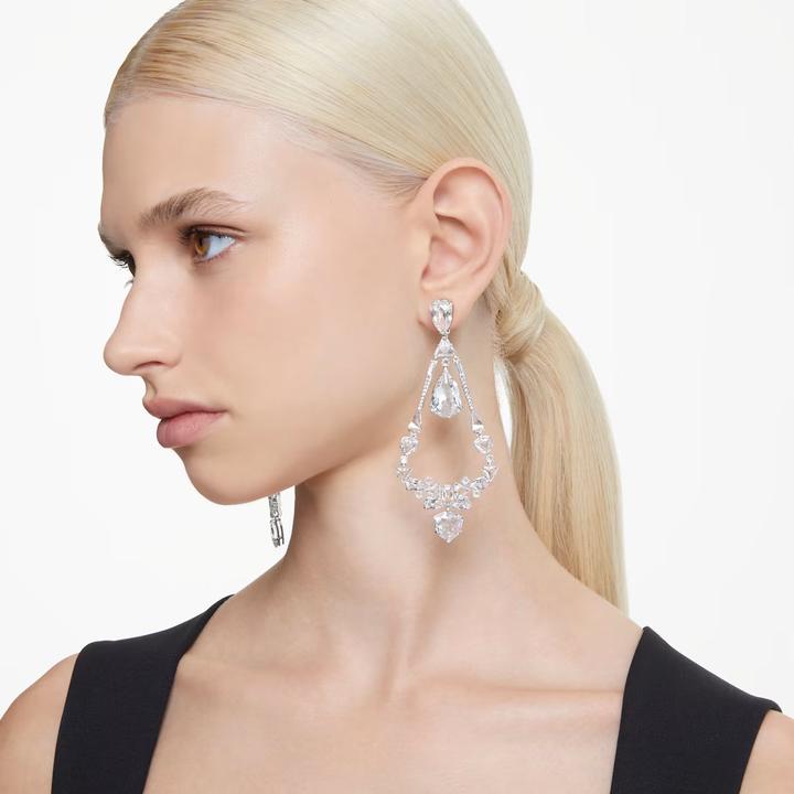 Produktbild Swarovski Mesmera Ohrclips Verschiedene Schliffe Chandelier Weiss (Swarovski Metall)