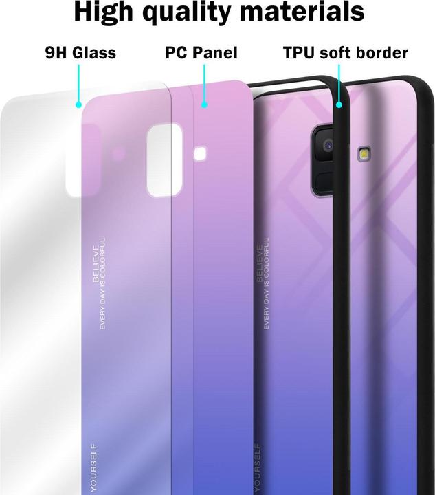 Produktbild Cadorabo TPU 2 Farben Glas Cover (Samsung Galaxy J6 (2018))
