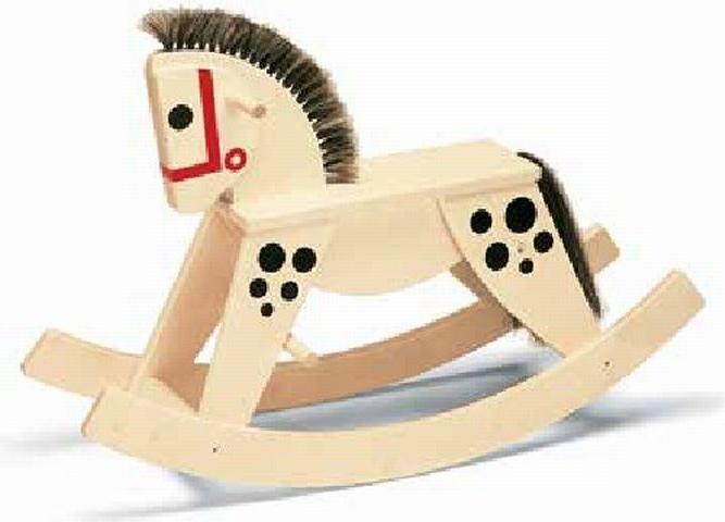 Actual product image Albisbrunn Wooden rocking horse from Swiss production