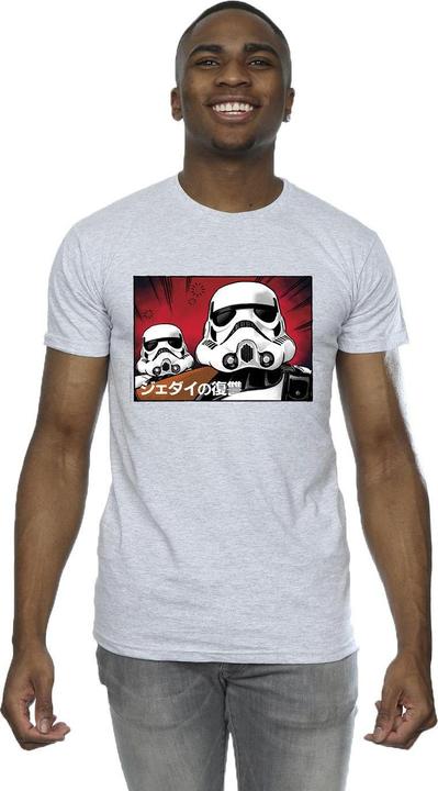 Actual product image Star Wars Mens Stormtrooper Japanese T-Shirt (4XL)