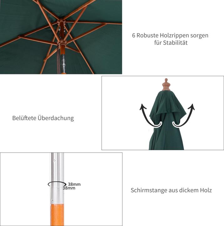 Image du produit Outsunny Parasol pliable (1.50 m)