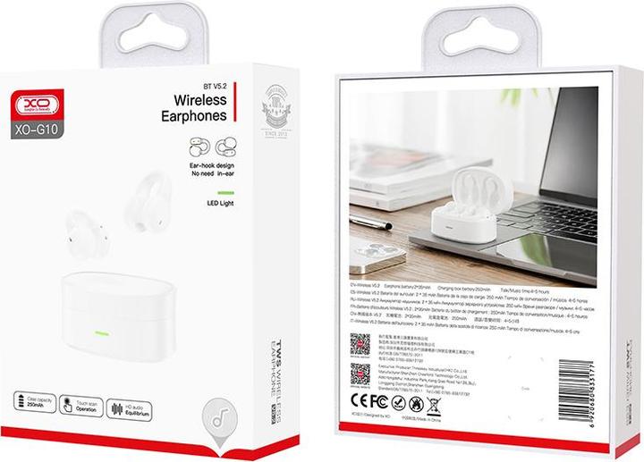 Image du produit xO Écouteurs Bluetooth G10 TWS blanc (5 h, Sans fil)