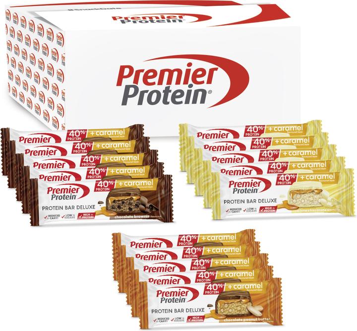 Premier Protein Deluxe (Chocolate, Groundnut, 15 pcs., 750 g)