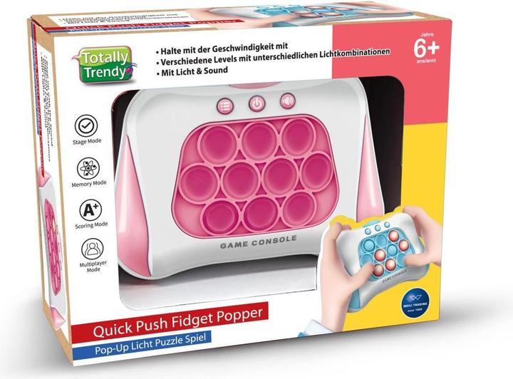 Actual product image Totally Tech Totally Trendy Push Fidget Popper pink