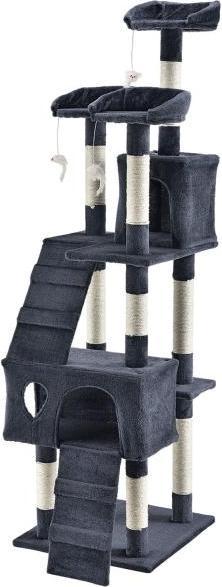 Actual product image Juskys Sam's Pet scratching post Amy (170 cm, Dark grey)
