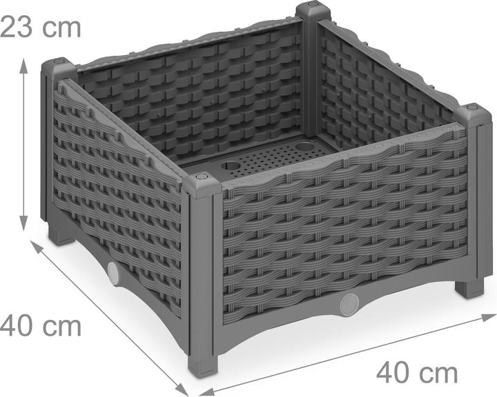 Image du produit Relaxdays Jardinière plastique