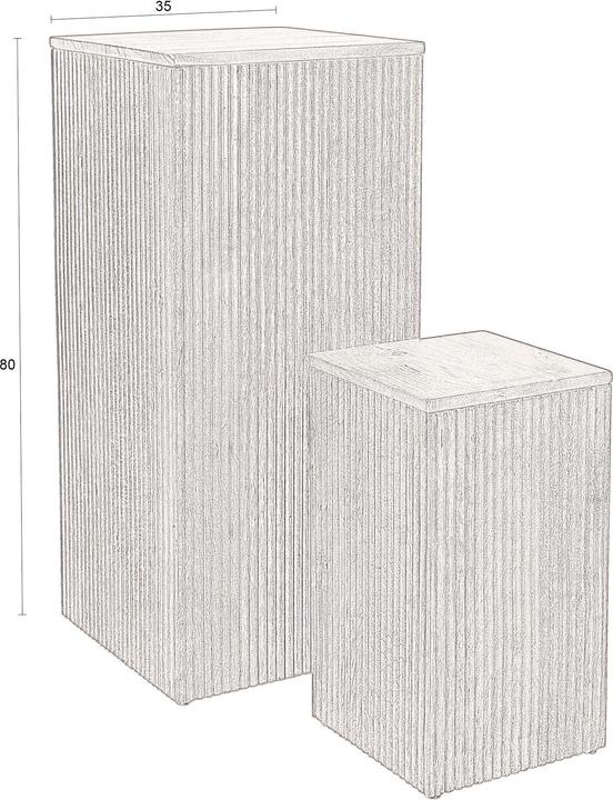 Actual product image Dutchbone Ribble Plant Stand (set of 2) (35 x 80 x 35 cm)