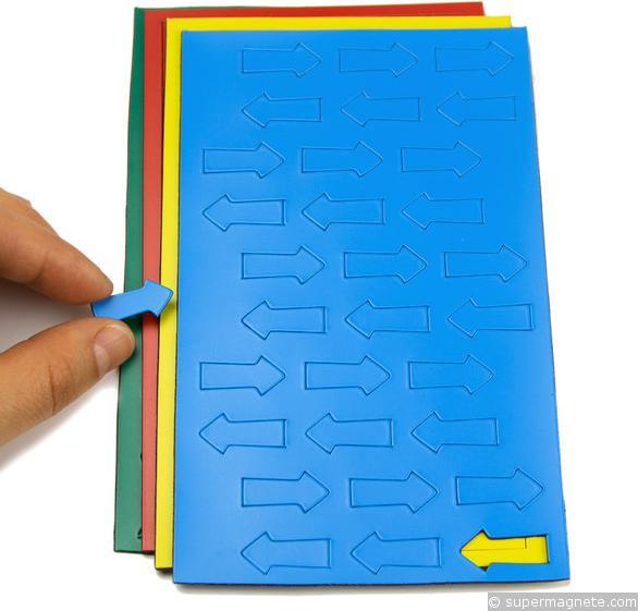 Produktbild Supermagnete Supermagnet Magnetsymbole Pfeil klein blau (30 x)