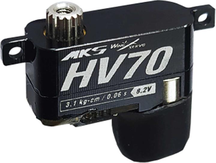 Image du produit Mks hv70 digital servo 7mm de large, 5,4g idéal pour f3k, f5k, f5j ou similaire wing servo