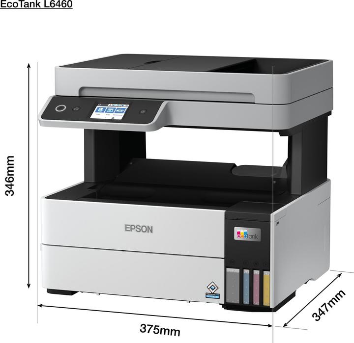 Produktbild Epson EcoTank L6460 All-in-One multifunction device (CIS), 3-in-1, Wi-Fi, Black and white (Tintenpatrone, Farbe)