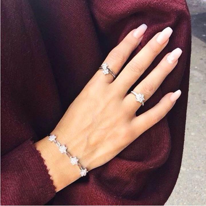Actual product image Candy Cherry Blossom Ring, 925 Sterling Silver (60, 925 Silver)