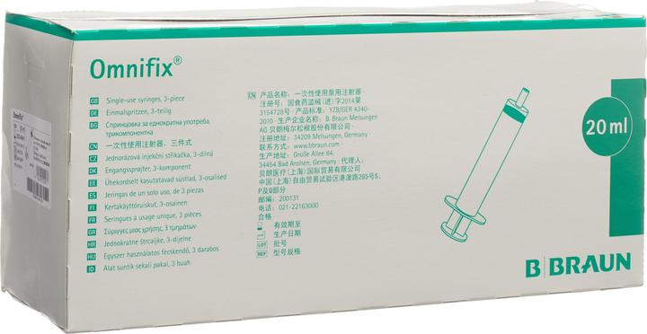 Produktbild B.Braun OMNIFIX 1xinj spr luer 20ml exzen 100