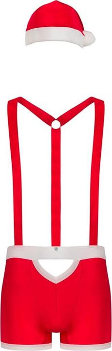 Produktbild Obsessive Mister Claus Boxershorts mit Hosenträger und Mütze (S/M)