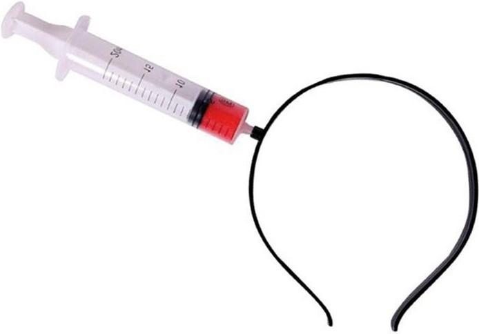 Produktbild PhoneLook Kopfband Stirnband gruselige Verkleidung mit Kunstblut Spritze