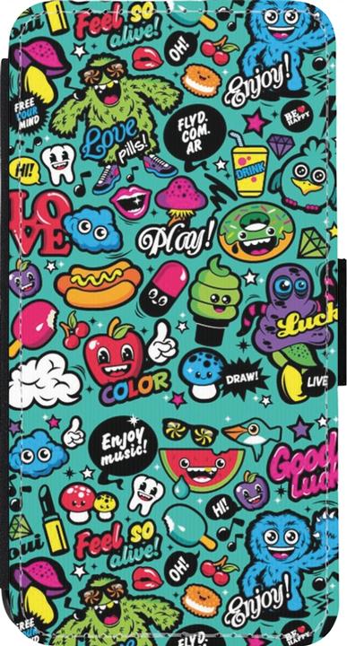 Image du produit PhoneLook Coque Wallet noir Cartoons old school (Apple iPhone 13 Pro)