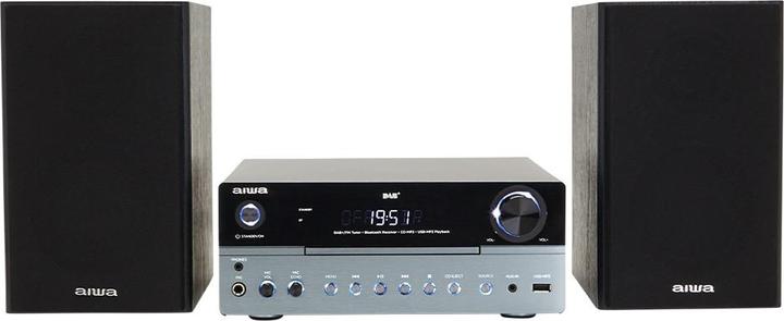 Productafbeelding Aiwa MSBTU-700 mikrojärjestelmä, hopea (Bluetooth, CD Speler, 1x 25 W)