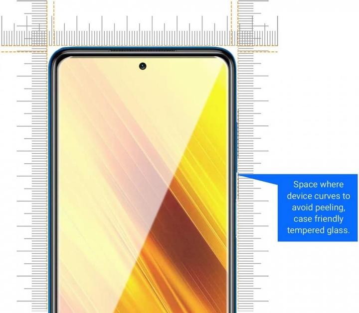 Produktbild Screenguard Xiaomi Poco X3 Panzerglas Schutzfolie Case Friendly Design (1 Stück, Xiaomi Poco X3)