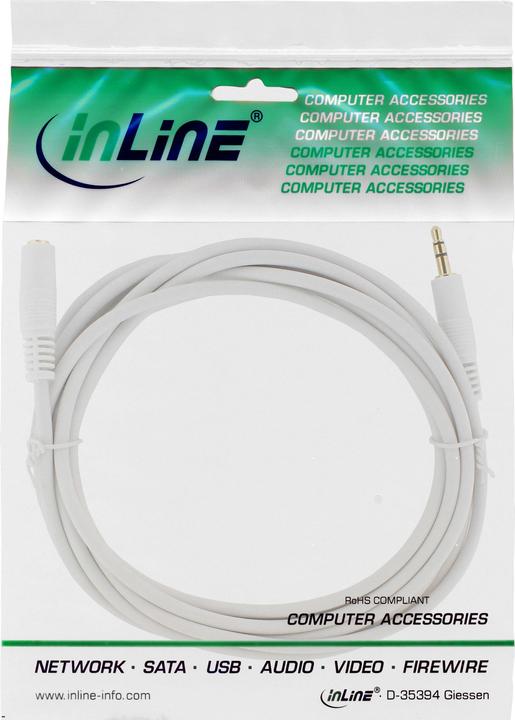Produktbild InLine Klinke Verlängerung (3 m, 3.5mm Klinke (AUX))