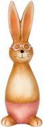 IKO Lapin de Pâques à lunettes roses h=27,5cm (2 x)