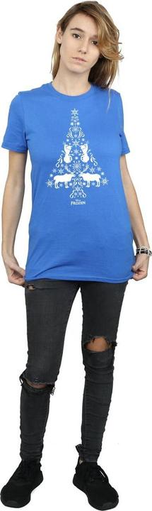 Actual product image Disney Womens/Ladies Frozen Christmas Tree Cotton Boyfriend T-Shirt (L)
