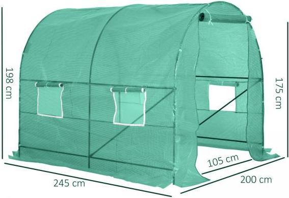 Actual product image Outsunny Foil greenhouse